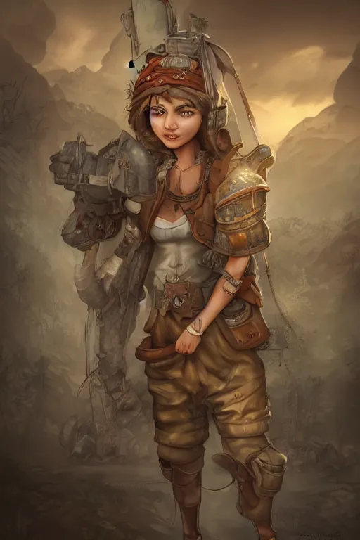 prompthunt: female dwarf cleric, d&d, Wayne Reynolds