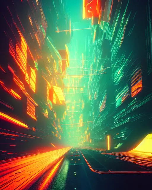 Image similar to Digital world, simulation theory, glitching, scifi, global illumination, unique landscape, fine details, perfect, 8k high detail, masterpiece, trending on ArtStation, by Alena Aenami, Petros Afshar, Liam Wong