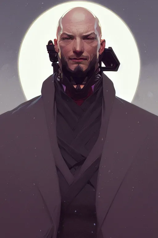 Prompt: a portrait of professor x, fantasy, sharp focus, intricate, elegant, digital painting, artstation, matte, highly detailed, concept art, illustration, ambient lighting, art by ilya kuvshinov, artgerm, alphonse mucha, and greg rutkowski