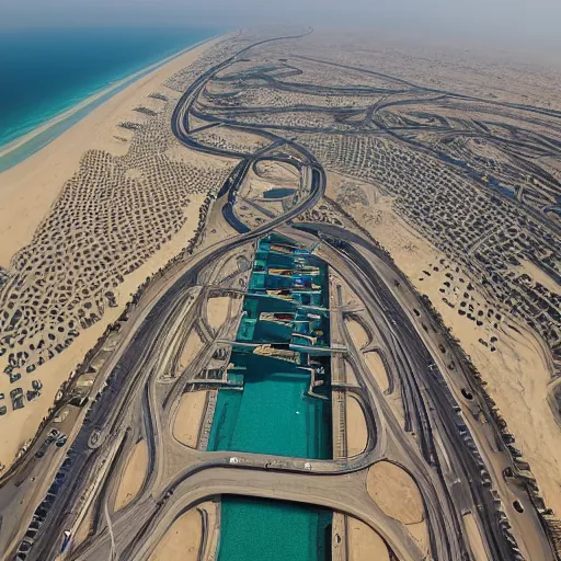 Image similar to gta : dubai, by justin jerard