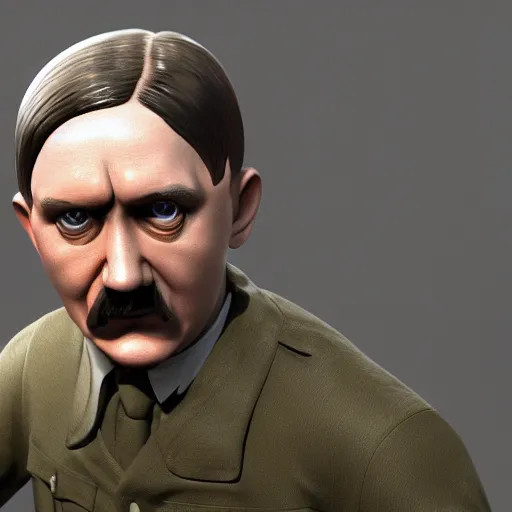 Image similar to adolf hitler as yoohoo toy, realistic, octane render, trending on artstation, grteg rutkowski