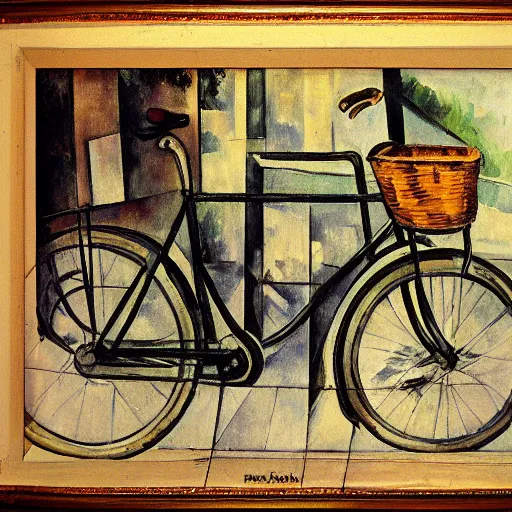 Image similar to Bike by Paul Cezanne,