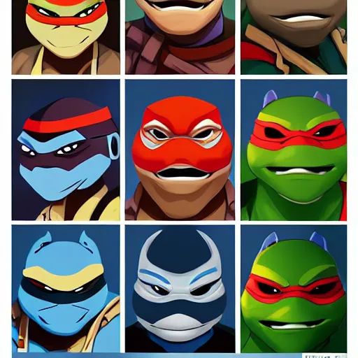 Image similar to face icon stylized minimalist teenage mutant ninja turtles, loftis, cory behance hd by jesper ejsing, by rhads, makoto shinkai and lois van baarle, ilya kuvshinov, rossdraws global illumination