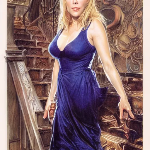 Image similar to Christina Applegate, by Mark Brooks, by Donato Giancola