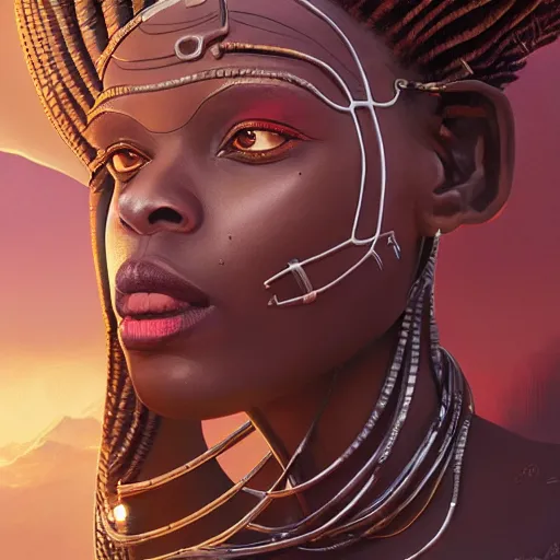 Prompt: highly detailed portrait of an african egyptian goddess entering the voidspace, intricate alien technology, stephen bliss, unreal engine, fantasy art by greg rutkowski, loish, rhads, ferdinand knab, makoto shinkai and lois van baarle, ilya kuvshinov, rossdraws, tom bagshaw, global illumination, radiant light, detailed and intricate environment