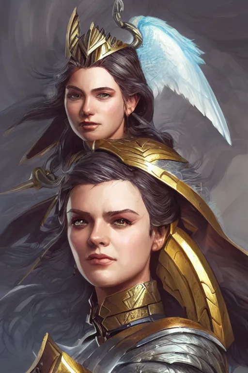 Image similar to amazon valkyrie athena, d & d, fantasy, portrait, highly detailed, headshot, digital painting, trending on artstation, concept art, sharp focus, illustration, art by artgerm and greg rutkowski and magali villeneuve