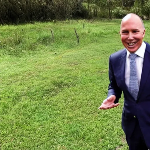 Prompt: peter dutton with a phallic head