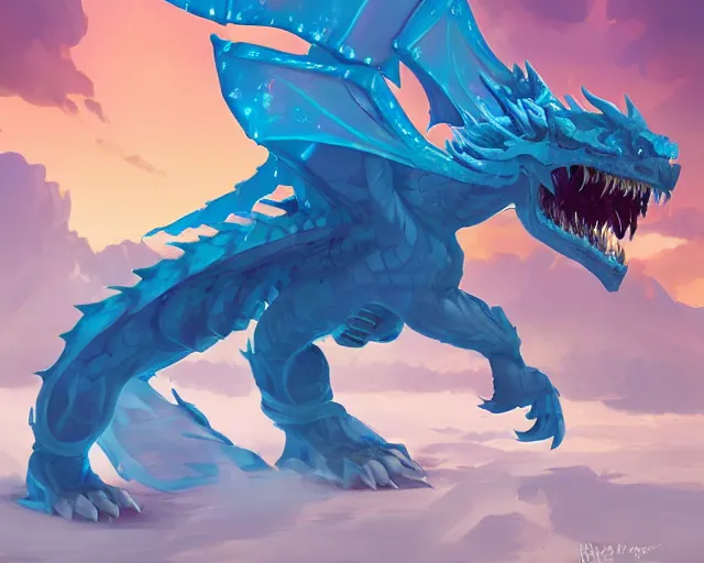 Image similar to ice dragon vector minimalist warcraft, loftis, cory behance hd by jesper ejsing, by rhads, makoto shinkai and lois van baarle, ilya kuvshinov, rossdraws global illumination