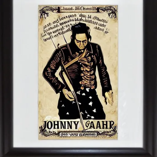 Image similar to fantasy art ultra detailed color johnny cash as a revolutionary war general