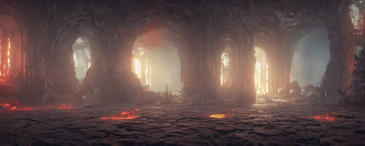 Image similar to a special place in hell, 8 k uhd, unreal engine, octane render in the artstyle of finnian macmanus, john park and greg rutkowski