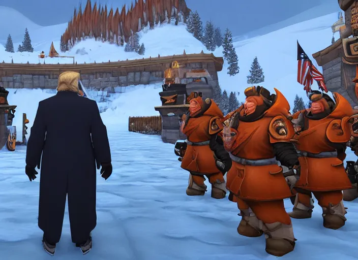 Image similar to donald trump in ironforge