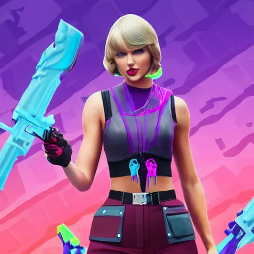 Taylor swift in Fortnite | Stable Diffusion