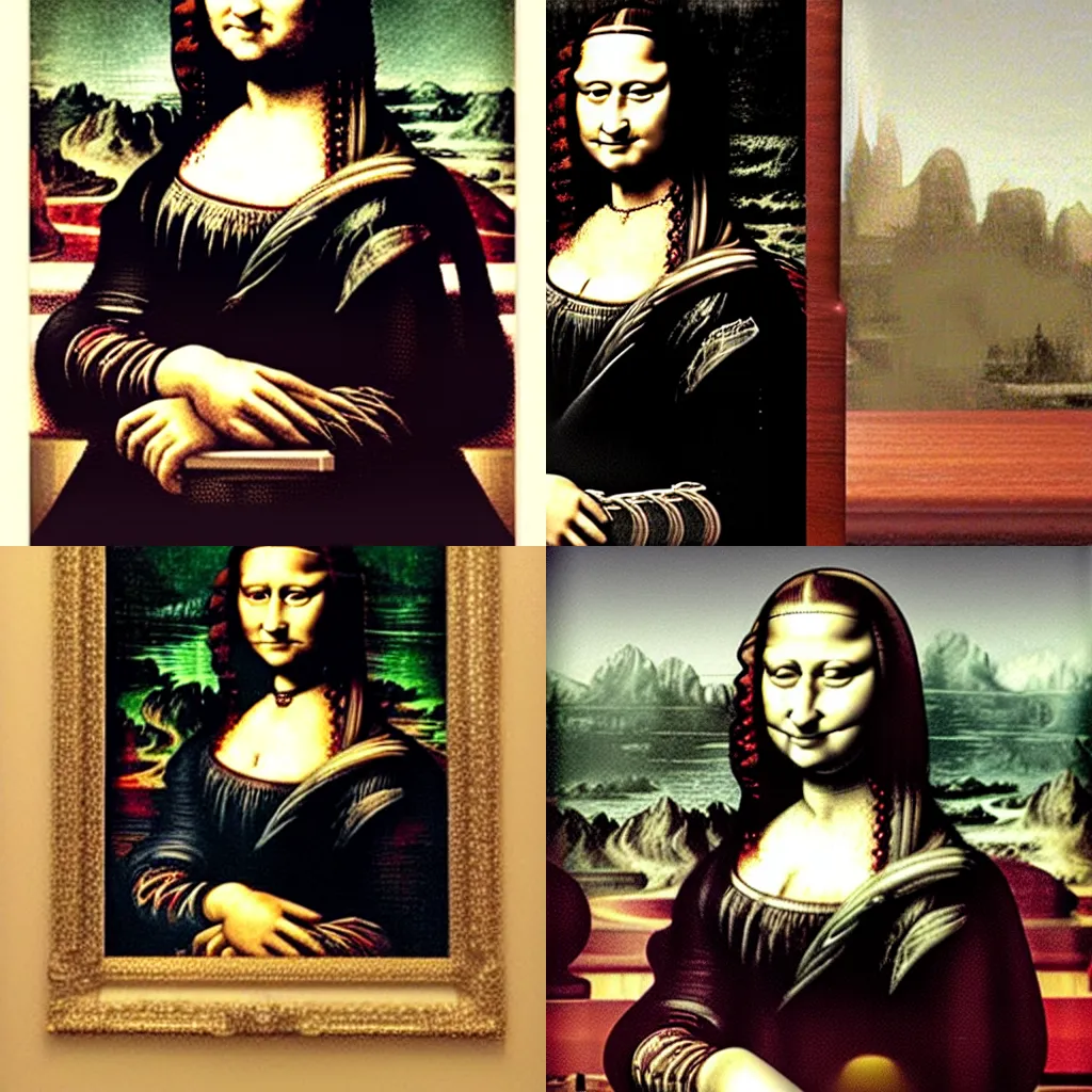 Prompt: Monalisa partying