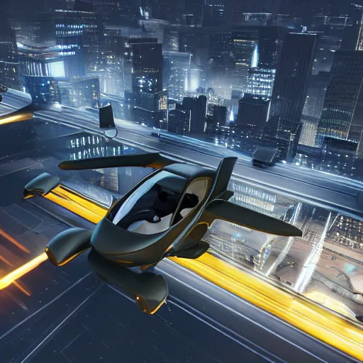 Prompt: flying car in a city similar to los angeles, ultra detailed, cinematic, dynamic light, ultra detailed, photorealistic