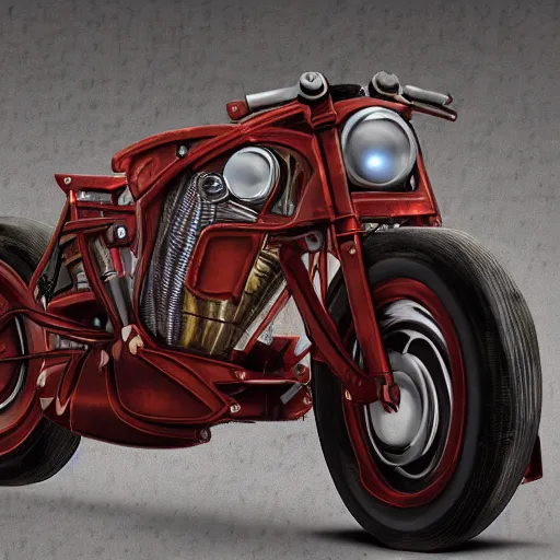 Image similar to kaneda motorcycle, steampunk