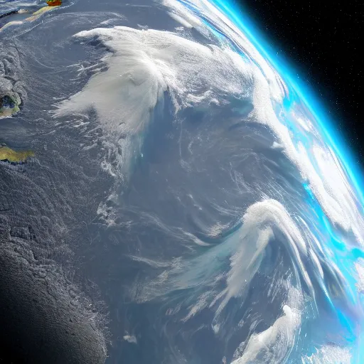 Prompt: image of earth as it is being hit by an asteroid, 4k, hyper realistic,