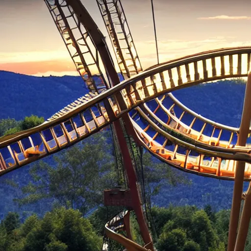 Image similar to logo = ZippyThing. Zipline rollercoaster thrill ride