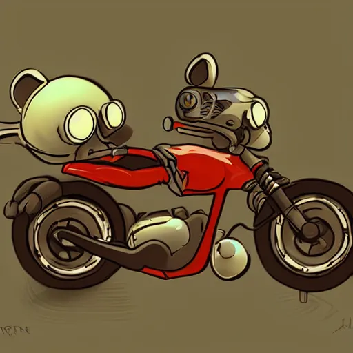 Image similar to motorbike mice from mars , digital Art, nilian animation studio, Trending cinematographic artstation