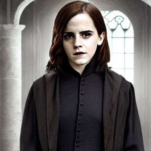Image similar to Emma Watson as Professor Severus Snape