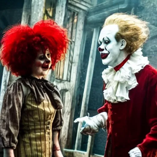 Image similar to Sweeney Todd, pennywise