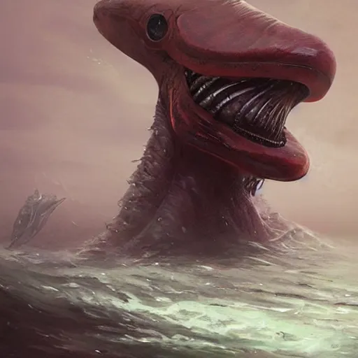 Prompt: aamirart sea creature realistic alien by greg rutkowski