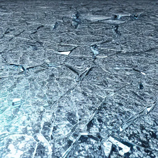 Prompt: shattered ice surface, 8k, ultra realistic.