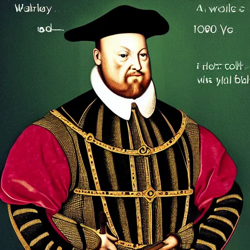 Image similar to henry viii dressed as a vacuum cleaner