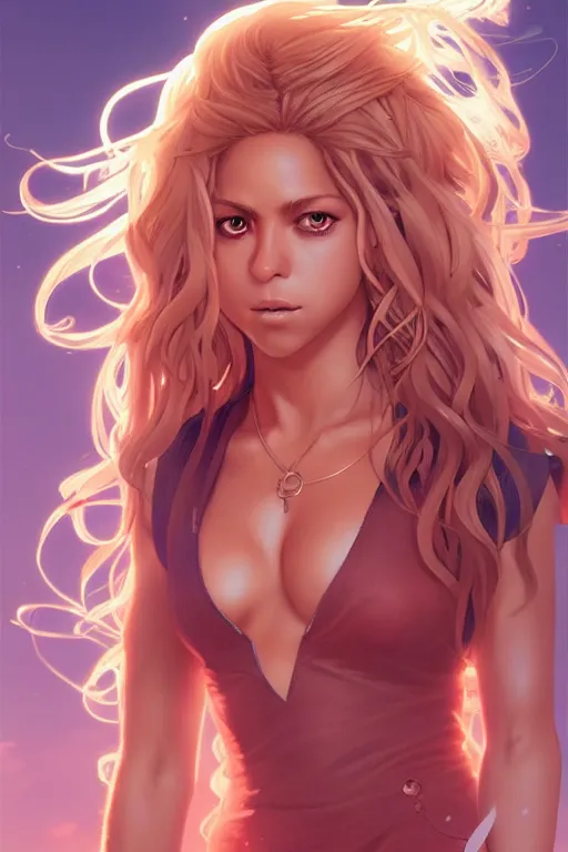 Prompt: shakira, manga cover art, detailed color portrait, artstation trending, 8 k, greg rutkowski