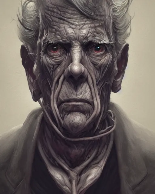 Image similar to a night - gaunt | | elderly - face, wrinkled face, realistic shaded perfect face, fine details. anime. tentacles, cthulu, eldritch abomination, dunwitch horror, realistic shaded lighting poster by greg rutkowski, magali villeneuve, artgerm, jeremy lipkin and michael garmash and rob rey