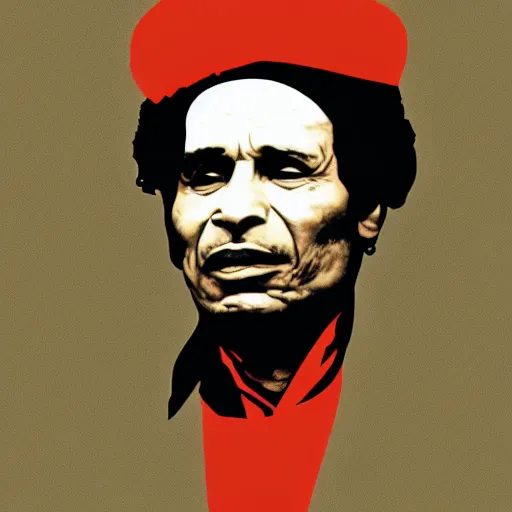 Prompt: Muammar Gaddafi in the style of Saul Bass