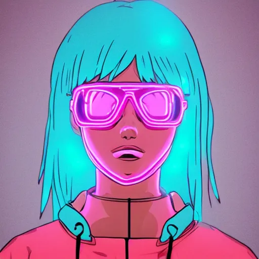 Image similar to bulma in hoodie, portrait, vaporwave, synthwave, neon, vector graphics, cinematic, volumetric lighting, f 8 aperture, cinematic eastman 5 3 8 4 film, photorealistic