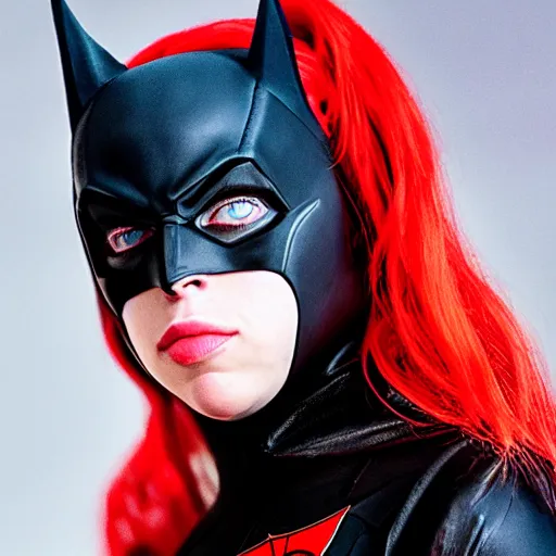 Image similar to Billie Eilish as Batwoman 4k detail