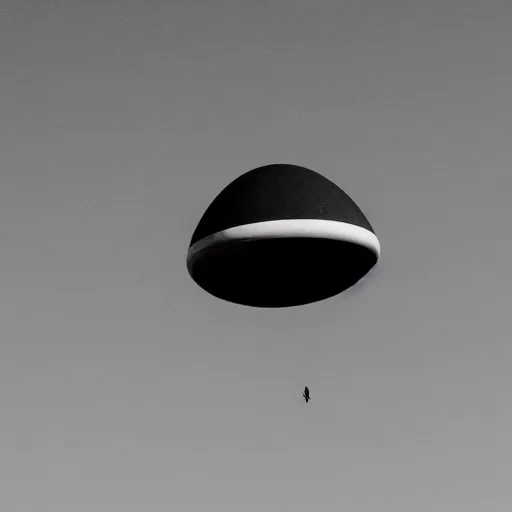 Prompt: blurry black and white photo of a ufo,