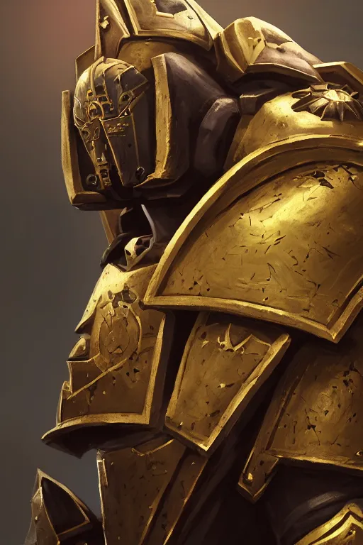 Image similar to armor portrait heros warhammer 4 0 k horus heresy fanart - the primarchs emperor by johannes helgeson animated with vfx concept artist & illustrator global illumination ray tracing hdr fanart arstation zbrush central hardmesh 8 k octane renderer comics stylized