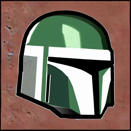 Image similar to vector, low poly, boba fett icon, digitalart, cgstation, artstation