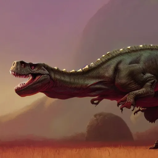 Prompt: t - rex dinosaur by rj palmer greg rutkowski trending on artstation