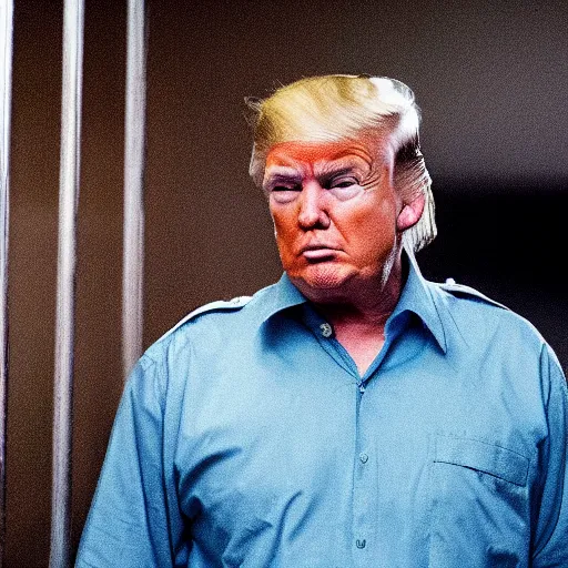 Prompt: donald trump in prison break cinematic