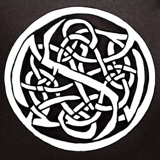 Image similar to secret organisation symbol, celtic art style