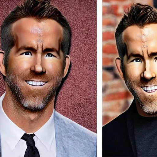 Image similar to ryan reynolds morphed with a pickle