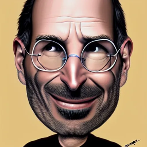 Image similar to steve jobs caricature by tiago hoisel and moebius