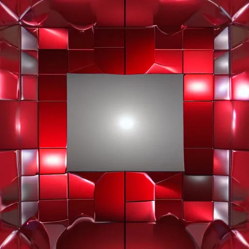 Prompt: chrome spheres on a red cube, glsl