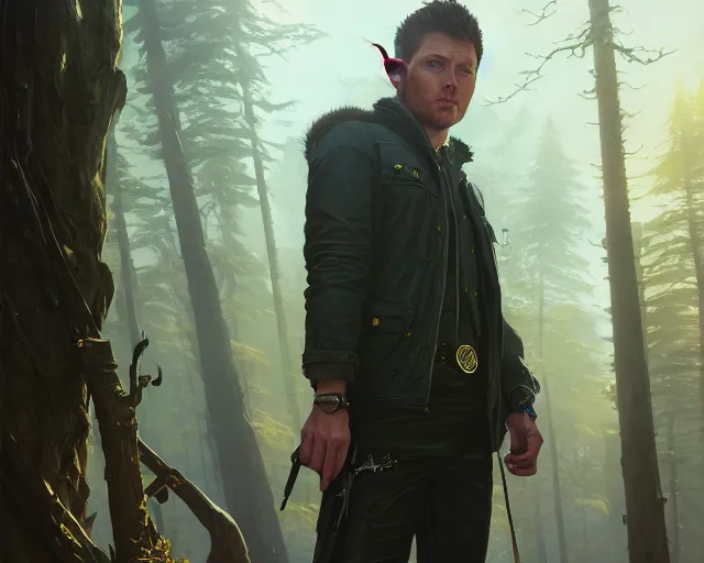 Prompt: highly detailed portrait of jensen ackles as an elf, in gta v, stephen bliss, unreal engine, fantasy art by greg rutkowski, loish, rhads, ferdinand knab, makoto shinkai and lois van baarle, ilya kuvshinov, rossdraws, tom bagshaw, global illumination, radiant light, detailed and intricate environment