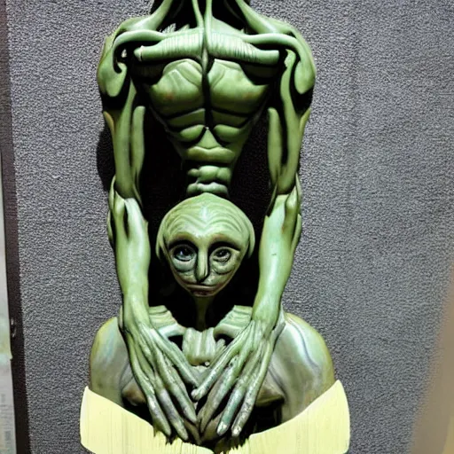 Image similar to terrifying alien overlord statue, magnificent masterpiece