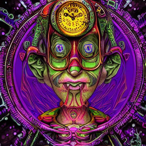 Image similar to the Clockwork Elves of the psychedelic DMT realm