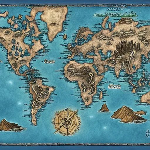 One Piece Anime World Map 