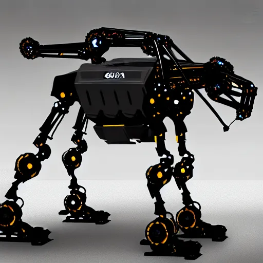 Image similar to boston dynamics bigdog high resolution intricated details