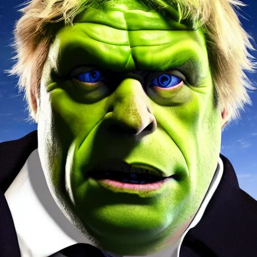 Prompt: boris johnson as the incredible hulk, realistic, 8 k,