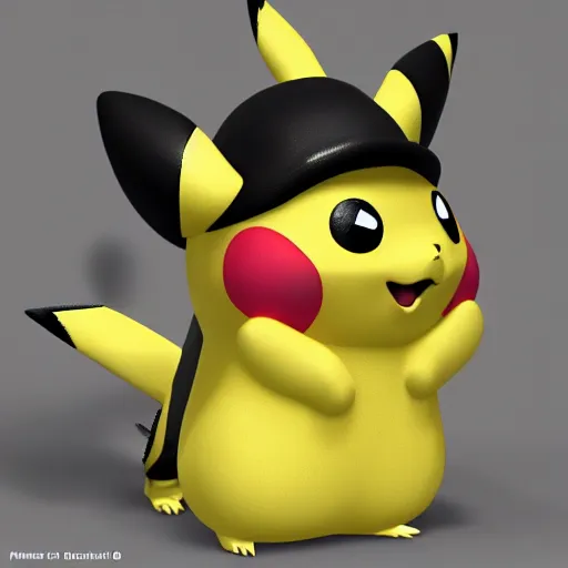 Prompt: pikachu 3d render