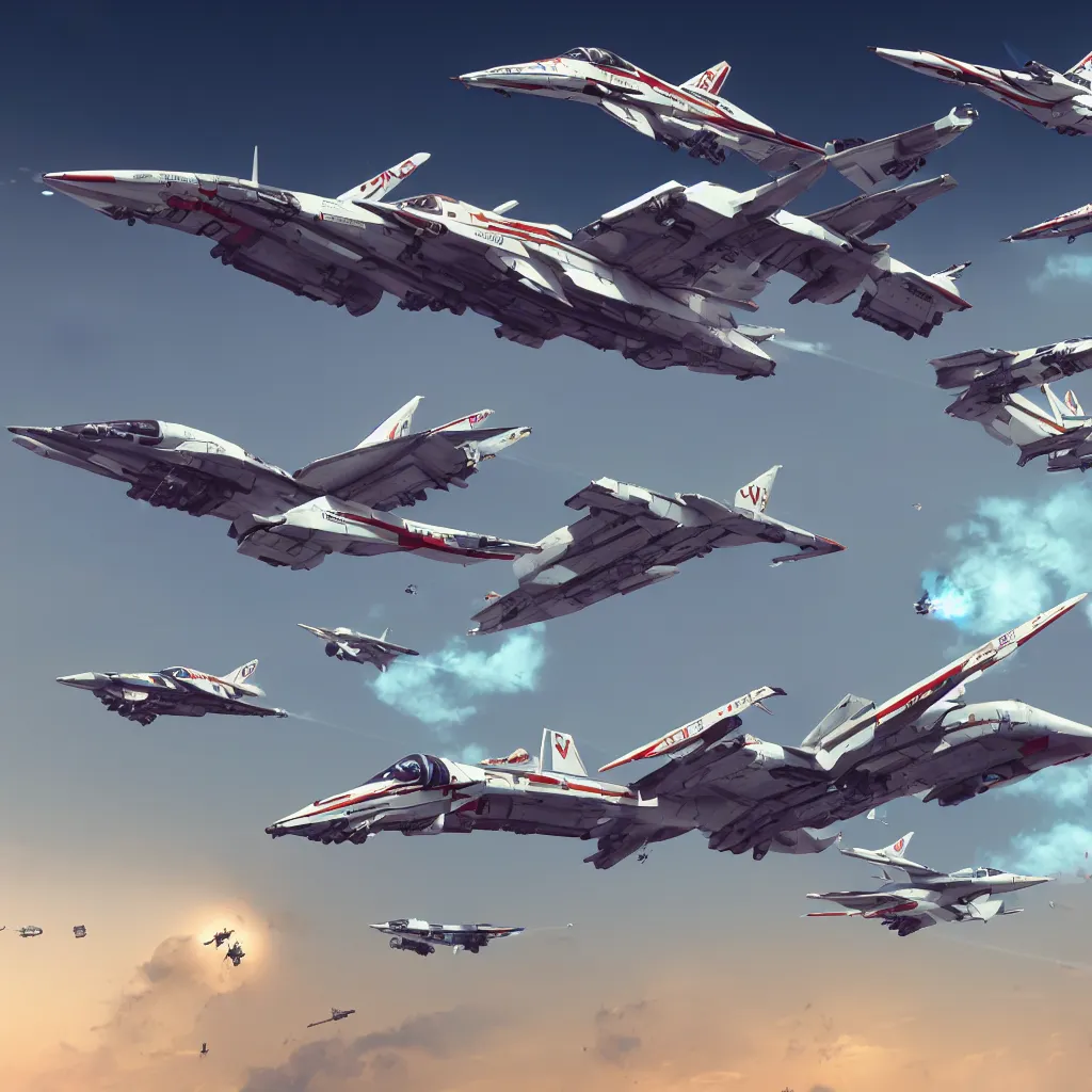 Image similar to sidescrolling airplane with lots of guns, robotech gradius outer space, hyperrealism, fine detail, 8 k, 3 d render, artgerm, artstation contest winner, cgsociety, cryengine, concept art, zbrush, vray sprite