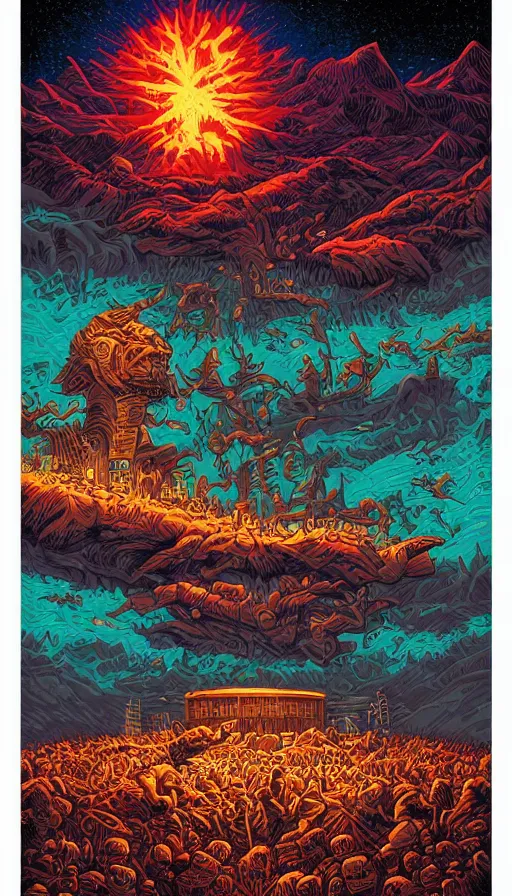 Image similar to the end of the world, by dan mumford